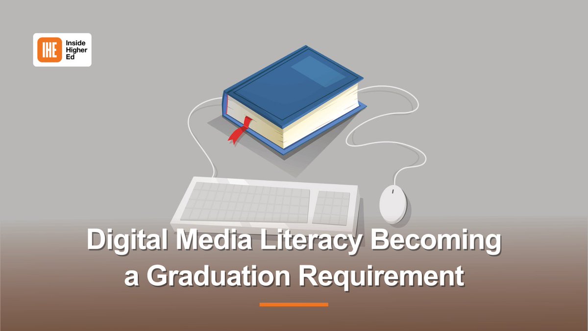 #ICYMI | As concerns mount about online misinformation, AI-created images and the ethics of the digital landscape, several institutions are requiring courses in digital media literacy. #HigherEd bit.ly/4ave4Jq