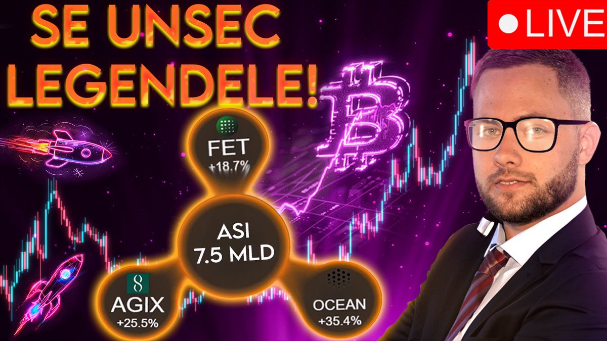 realdanielnita's tweet photo. ASTAZI LIVE 19:30 RO! SE UNESC LEGENDELE: Discutam despre fuziunea momentului in crypto dintre $Fet $Agix si $Ocean! Ce inseamna asta pentru cei care detin aceste monede si ce inseamna pentru piata de crypto, analizam live la cald!

Tot astazi discutam despre Kucoin care a fost data in judecata de DOJ, Multiversx care se trezeste un pic, despre UE care reglementeaza tranzactiile crypto intre portofelele reci si desigur faptul ca Fidelity a aplicat pentru un spot S-1 ETH ETF in timp ce SEC continua lupta in instanta contra Coinbase.

Un live pe care nu vrei sa-l ratezi! LFG like+repost. Link un pic mai tarziu in comentarii.