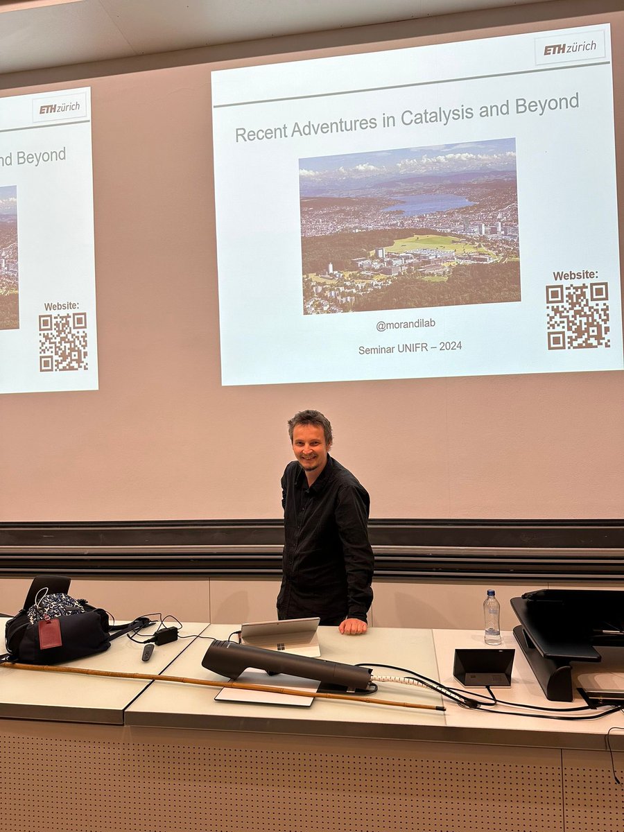 This week our department seminars continues with Prof. Bill Morandi @morandilab from ETH Zurich @ETH Prof. Morandi has started his talk entitled, “Recent Adventures in Catalysis and Beyond” #unifr #unifrchemistry