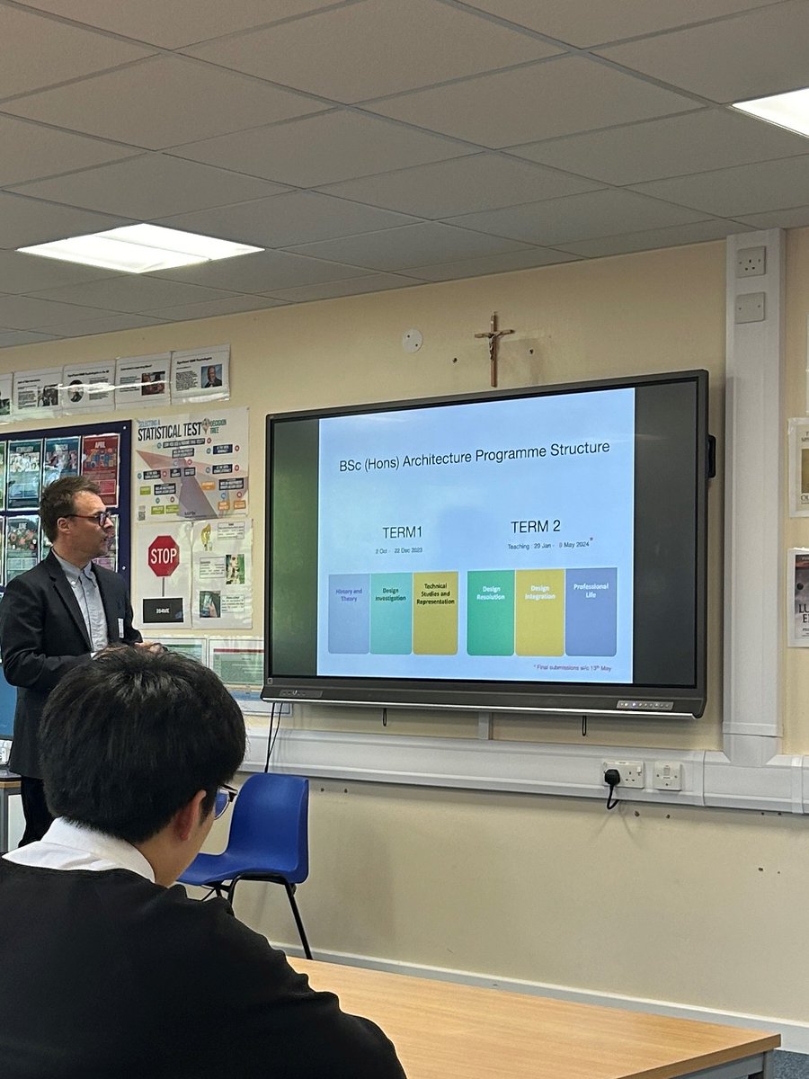 Today @ACEatUEL delivered an introduction to Architecture session to Year 12 students at @HF6thform.