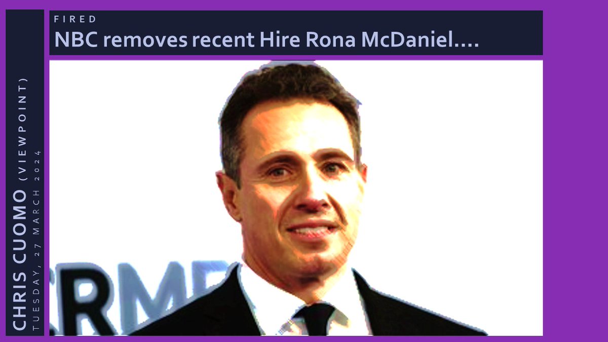 THEIALX's tweet image. #ChrisCuomo rips NBC reversal on #RonnaMcDaniel hiring 

thehill.com/homenews/media…