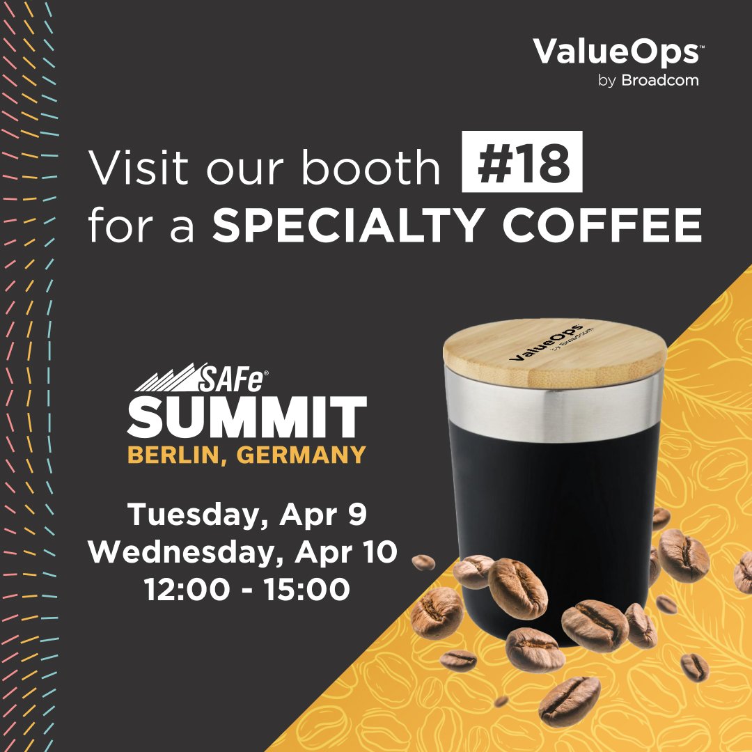 Marla Schimke (@vivamarketing) on Twitter photo We're excited to announce our attendance of the 2024 <a href="/ScaledAgile/">Scaled Agile</a> #SAFeSummit2024 Berlin. Visit the <a href="/Broadcom/">Broadcom</a> booth 18 to explore #ValueStreamManagement and accelerate your #DigitalTransformation journey! <a href="/BroadcomVSM/">Broadcom Software ValueOps Value Stream Management</a> bit.ly/4anJjX6 We're excited to announce our attendance of the 2024 <a href="/ScaledAgile/">Scaled Agile</a> #SAFeSummit2024 Berlin. Visit the <a href="/Broadcom/">Broadcom</a> booth 18 to explore #ValueStreamManagement and accelerate your #DigitalTransformation journey! <a href="/BroadcomVSM/">Broadcom Software ValueOps Value Stream Management</a> bit.ly/4anJjX6