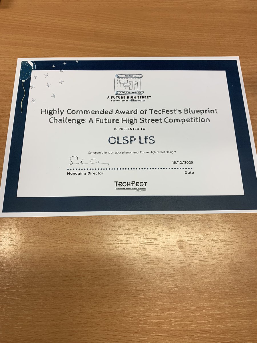 Thank you for our wonderful prizes and certificates we throughly enjoyed being part of this competition and gained such valuable skills from our contributions @OLSPHigh @WDCEducation @KSBScotland @TechFestNews #teamolsp #ecomatters
