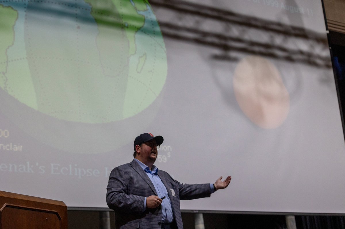 sluhjrbills's tweet photo. Excitement continues to mount for the Solar Eclipse on April 8! Today we were honored to host @WUSTL professor Michael Krawczynski who gave an engaging presentation on the subject. #SLUHSTEM https://t.co/BTrVqnXw4P