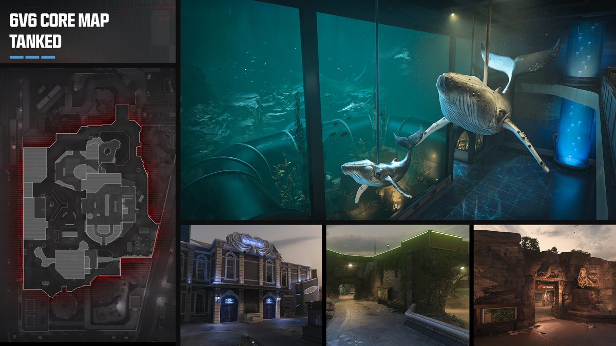 CallofDuty's tweet photo. Six Core 6v6 Multiplayer Maps are coming to Season 3 of #MW3, 3 brand-new, one that’s remastered, and two repurposed from Vondel and Rebirth Island points of interest. https://t.co/rUIF9hbDfq

🌴 6 Star (Launch)
🔥 Emergency (Launch)
🌿 Growhouse (Launch)
🦈 Tanked (Launch)
📡 Checkpoint (In-Season)
🚤 Grime (In-Season)