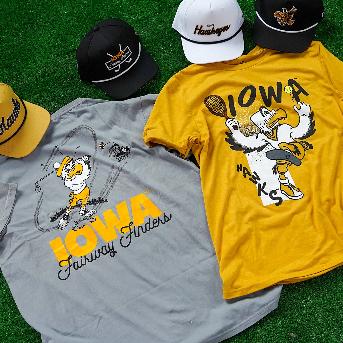 IowaHawkadelic's tweet image. Let's find some fairways this spring! ⛳

Shop Here: hawkadelic.com/spring-24/
#SpringCollection