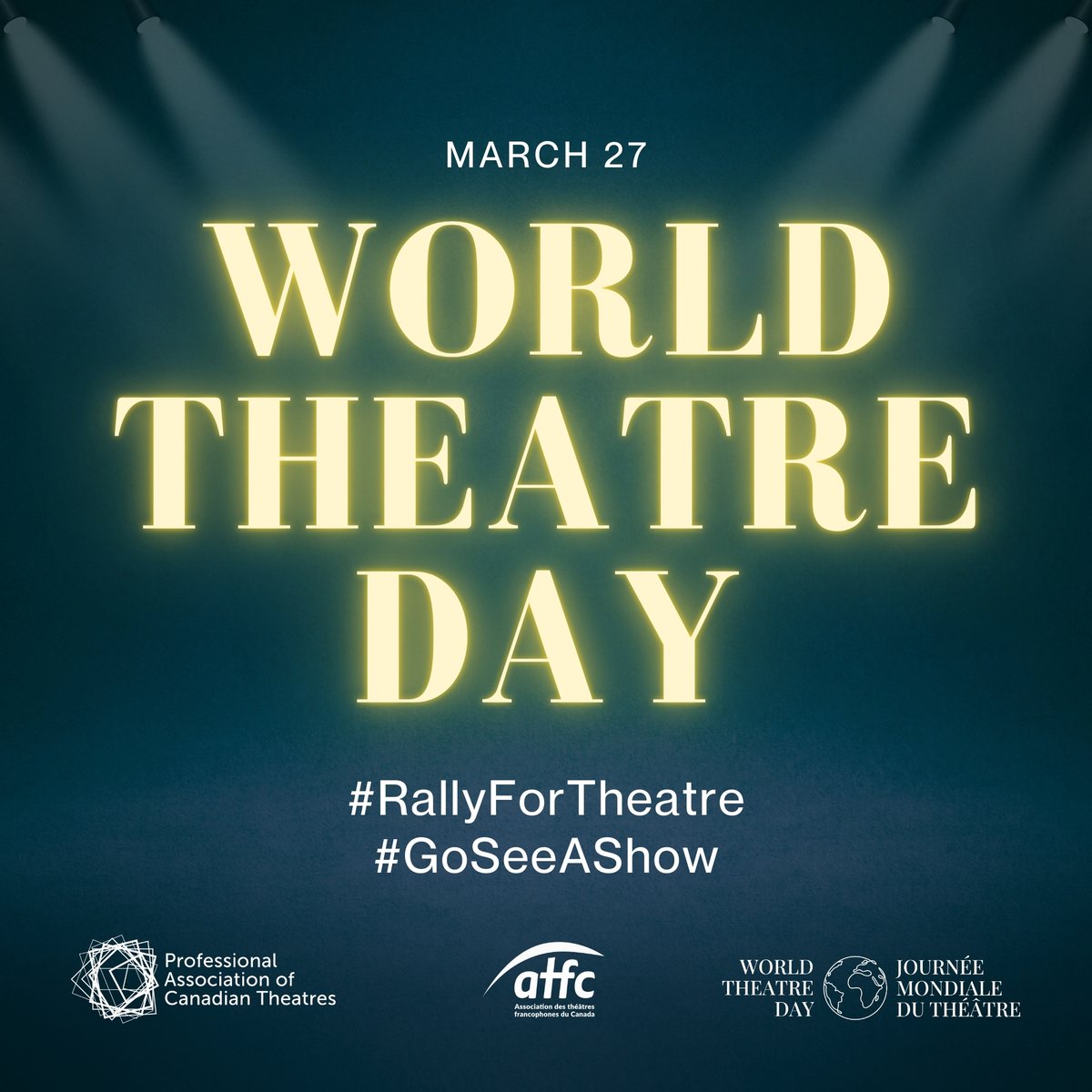 The need for theatre to inspire & connect has never been greater. So, here's to the creators & stage-makers who change lives one show at a time. Thank you to our audiences for your support here & throughout the theatre community. #WorldTheatreDay #RallyForTheatre #GoSeeAShow