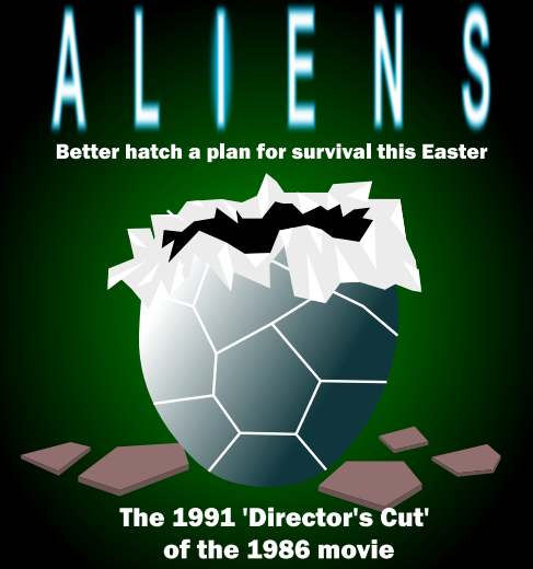 Don't forget this Saturday 30th March at 7.30pm is the Retro Reels showing of the 1991 Special Edition cut of Aliens at @klcornexchange. There are still tickets available (18 cert), link to book kingslynncornexchange.co.uk/cinema/whats-o…
