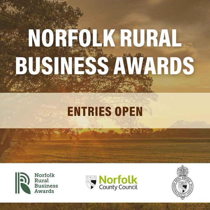 Do you know any talented food and drink producers, farming innovators or rural community groups that deserve to be recognised? Entries are open for the Norfolk Rural Business Awards and there are 9 categories to choose from. norfolk.gov.uk/article/55973/… #Norfolk #farming