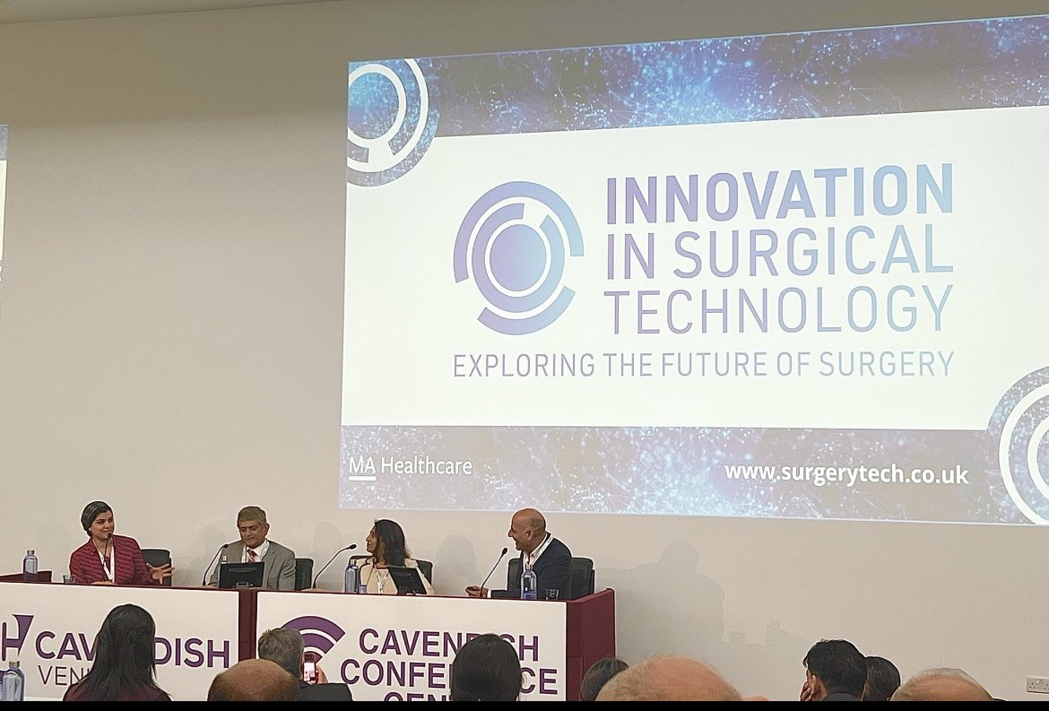 @MAHealthEvents Fantastic panel discussion on Future of Robotic Surgery at #IST2024 with the @Dukes_Club VP, @charlotte_e_25 @MAHealthEvents @MA_Healthcare #Robotic