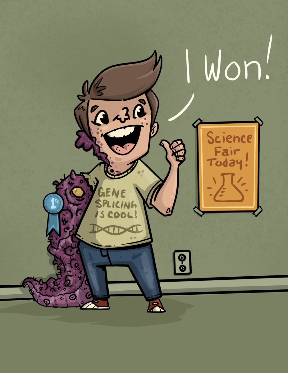 stv_armstrong's tweet photo. First place at the science fair… but at what cost?

#Sketch #Drawing #Doodle #SciFi #science #sciencefair #tentacle #genesplicing https://t.co/G5fLLTfAZ8