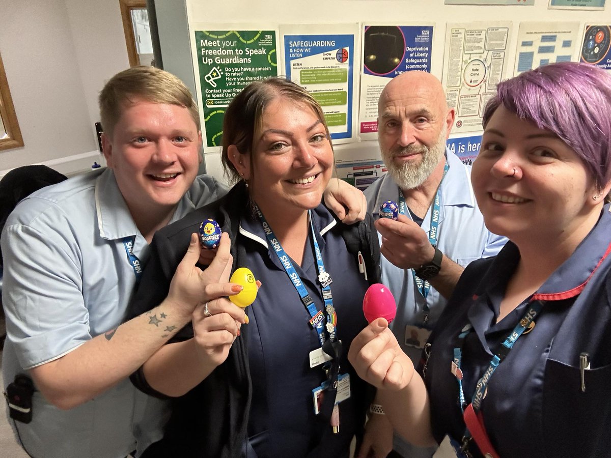 Well done to Sam, John, Angela and Kelly on finding some hidden eggs!! Make sure you collect your suprise from the matrons office 🙌