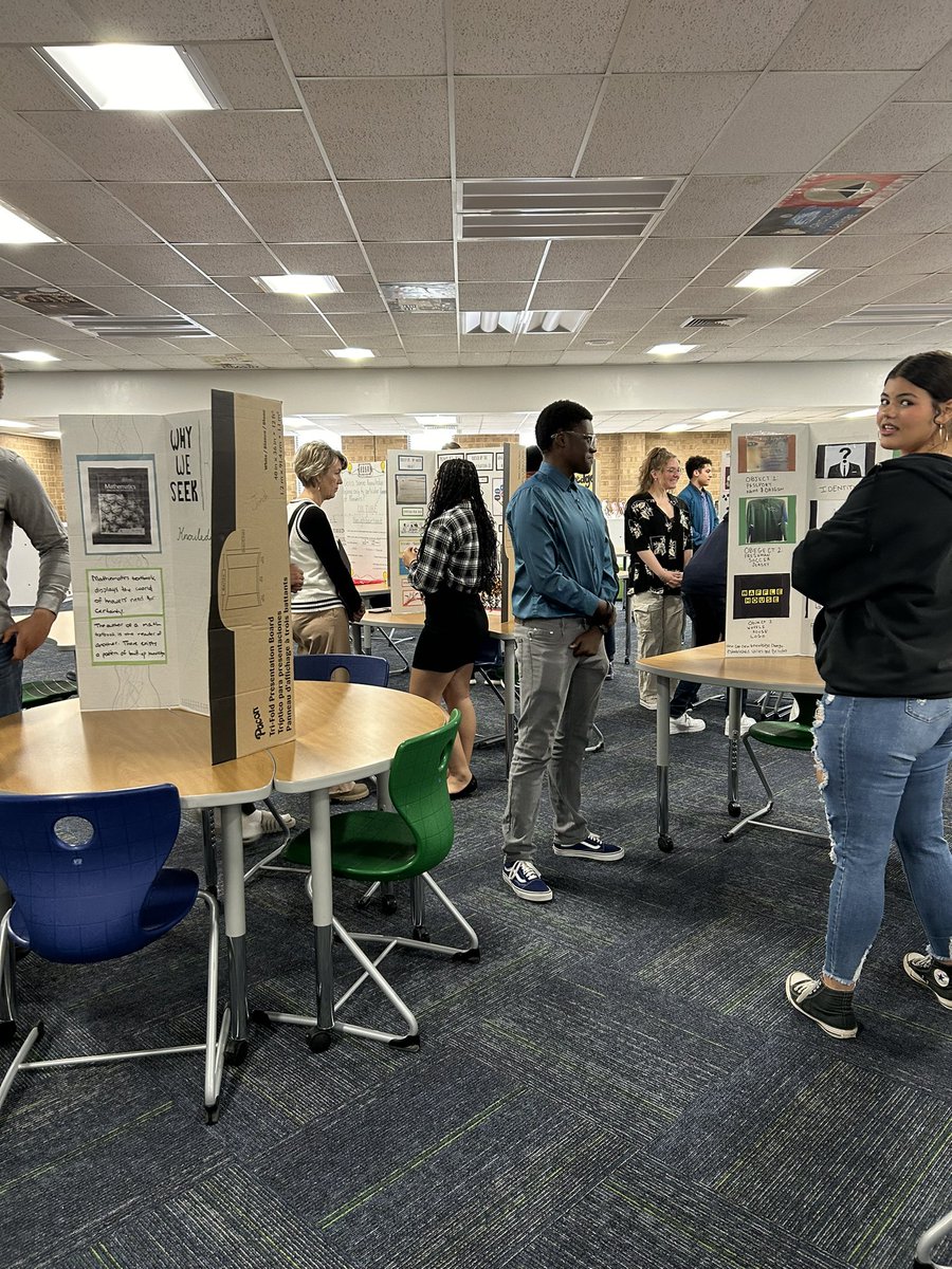 vickreymath's tweet photo. Our students did a fantastic job sharing their experiences at today’s IB Theory of Knowledge exhibition! #theGRCWay @MsRPatricio @grcollegiate https://t.co/MSOeh5wiSX