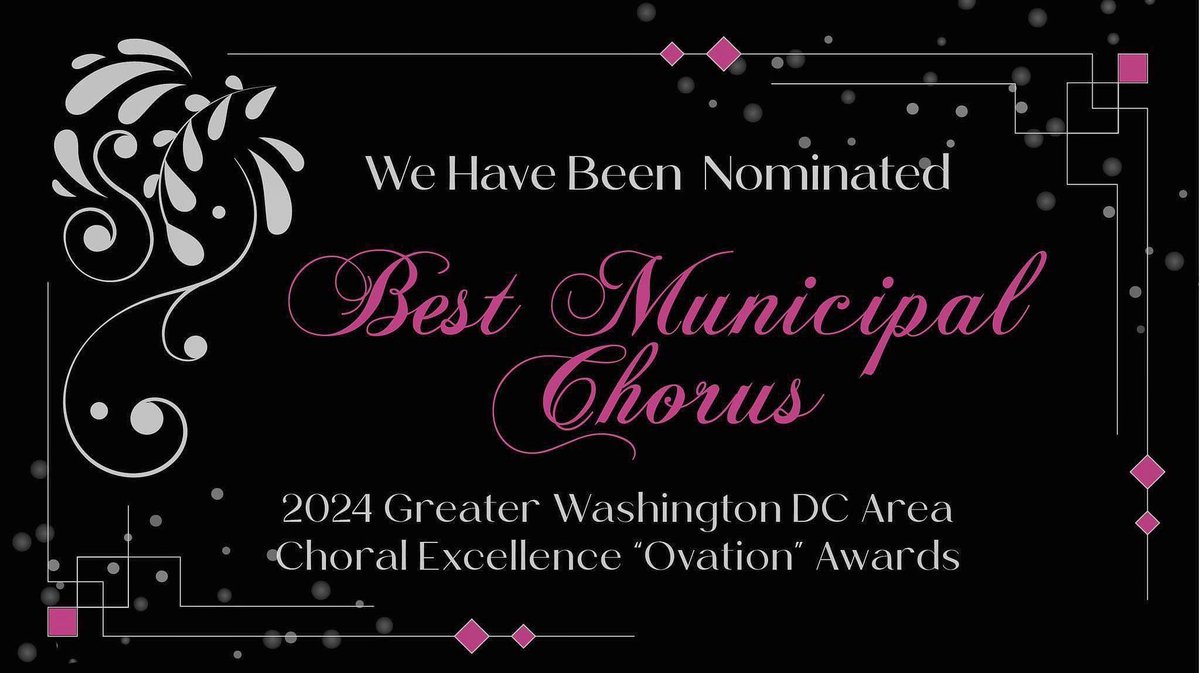 RestonChorale's tweet photo. Excited to share that The Reston Chorale has been nominated for an Ovation Award in the 2024 Greater Washington D.C. Area Choral Excellence Awards! We're proud to represent the vibrant choral community in DC. Special shoutout to @ChoralisDC for this honor. #OvationAwards https://t.co/WNyot8FRrB