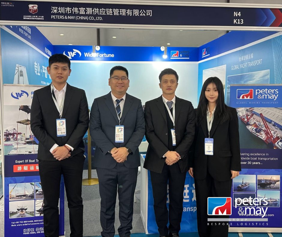 PetersandMay's tweet photo. Exciting times at @CIBS_boatshow

Seize the opportunity to meet our team until the 29th March in Shanghai to discuss your shipping needs and how we can help you.

Peters &amp; May is your go to partner for professional and reliable shipping.

#CIBS #BoatShowShanghai https://t.co/kqKr2p7jId