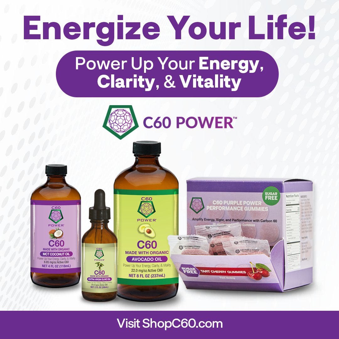 shopc60power's tweet photo. Energize your life with #C60Power! π Choose from MCT Coconut Oil, Avocado Oil, Extra Virgin Olive Oil, or Gummies to boost your energy, clarity, and vitality. Power up your routine and unlock your potential! Discover more: https://t.co/NROZM4NvXd #EnergizeYourLife #VitalityBoost https://t.co/YKoxyTC9h2