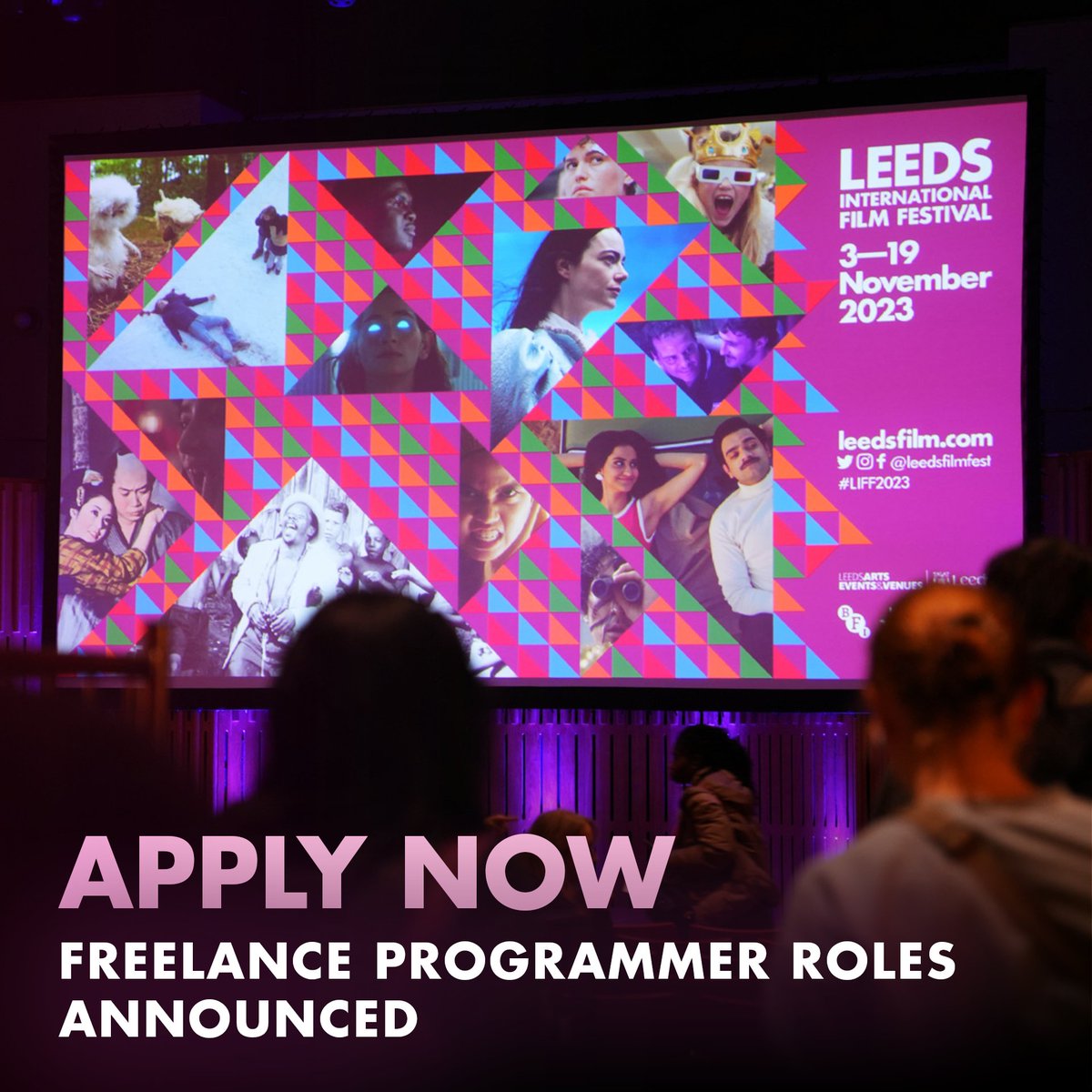 Join our programming team and help us to select films for Leeds International Film Festival in 2024 and 2025! We have 17 paid short-term freelance opportunities across 10 roles and for different levels of experience. Full details on leedsfilm.com/opportunities - apply by 10th April.