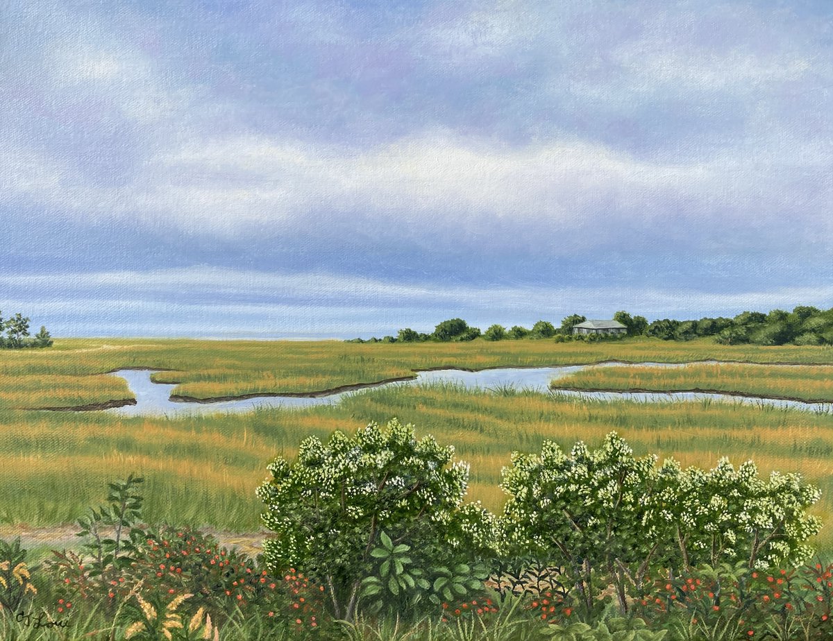 Today's highlight: C.J. Lori, September Marsh Bouquet, oil on canvas 13forest.com/cjlori/