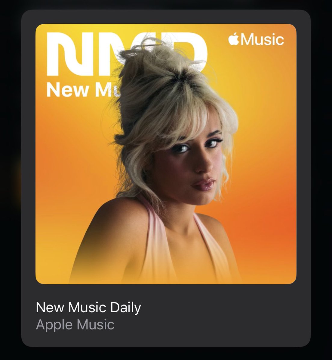 ccabelloasia's tweet photo. 🚨Camila Cabello graces the cover of Apple's New Music Daily!

#ILUVIT out now! 

🔗 https://t.co/pZ9ZoI7ZtJ https://t.co/OqKto9mqib