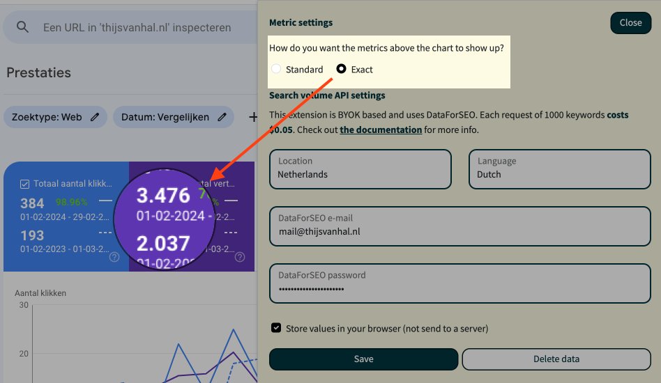 New! Show exact numbers in GSC during your session with my Chrome extension > chromewebstore.google.com/detail/google-…. These numbers are available in the code of the page, why would Google round these numbers? Sometimes a big difference 😅