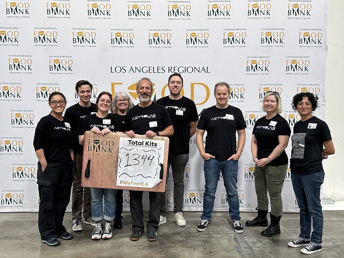 Astrolab_Space's tweet image. We recently volunteered at the @LAFoodBank helping the afternoon shift pack 1,344 emergency food kits to be distributed in the area doing times of need.  Our team’s commitment to make an impact is one of the things that set us apart.

#astrolab #makeanimpact #CommunityService