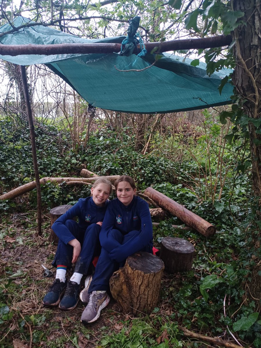 Nothing puts us off getting out there in the woods! Despite the rain and hail shower, Yr7 got the fire going and put up the tarps to keep us dry. Great team work guys! #millfieldprep @MillfieldPrep