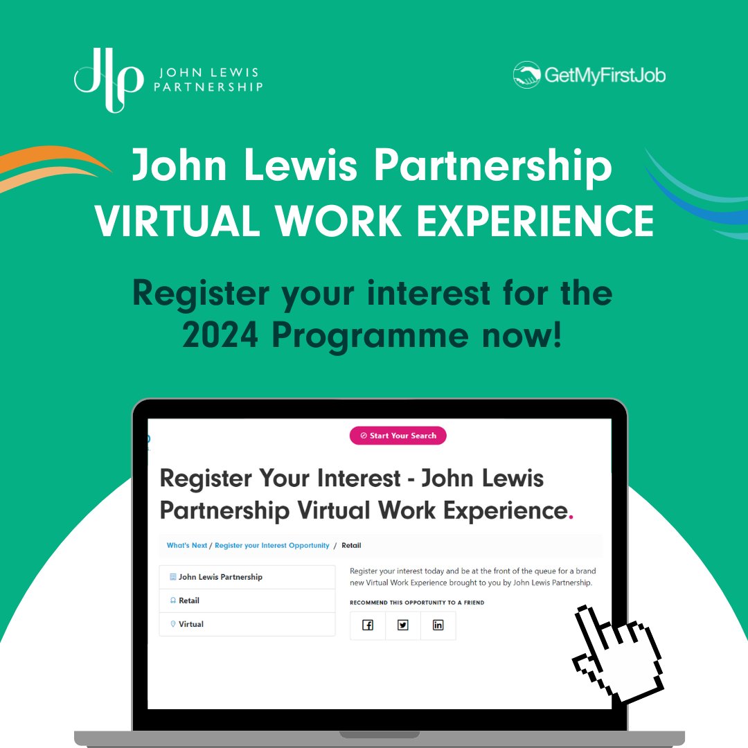 Are you 14+ and looking for some virtual work experience with a major UK brand that you can flexibly complete from the comfort of your own home? 💻💭 Look no further... 👀 @jlpjobs' virtual work experience is now open for registration! 🎉 Learn more 👉 jlpworkexperience.getmyfirstjob.co.uk