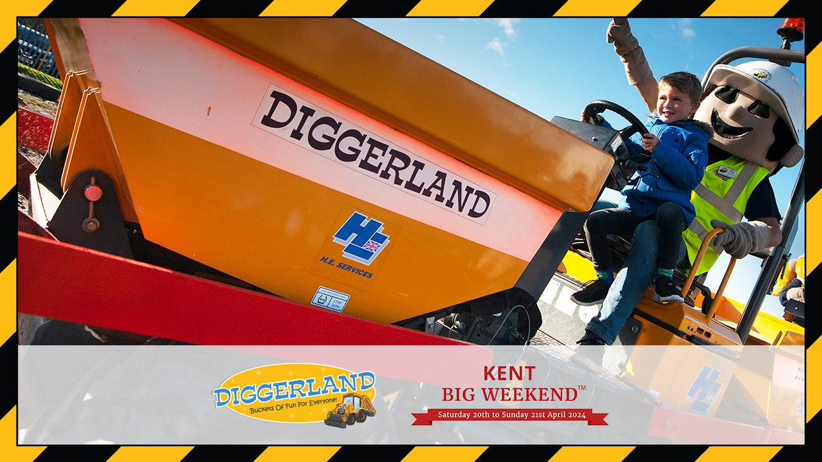 Diggerland_UK's tweet photo. We are excited to be part of Kent Big Weekend 2024! Visit the website to bid for your free
tickets. We’ll see you on 20-21 April! Good luck! https://t.co/jaeFB8rOCa #KentBigWeekend #Kent @VisitKent https://t.co/lCfeSBcJKU