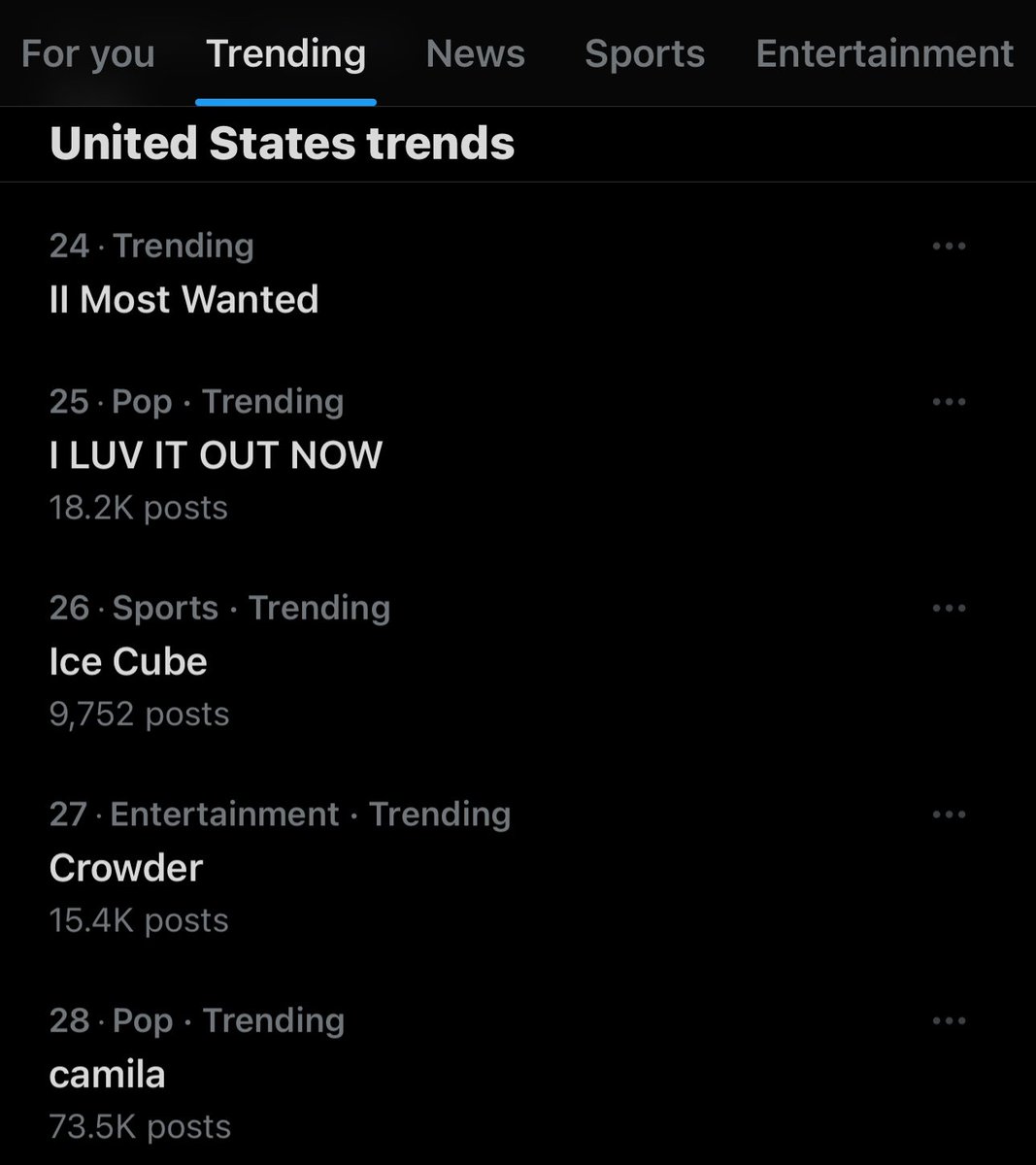 CCUpdater's tweet photo. 🚨| “I LUV IT OUT NOW” and “camila” are both trending in the United States 
https://t.co/8hRmdZY7Bq https://t.co/gVT4yxqgmz
