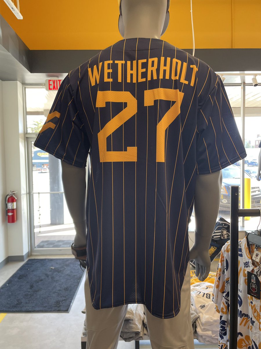 WVUBaseball's tweet photo. New merch drop!

Get your JJ Wetherholt jersey at the Team Shop store or at the ballpark this weekend!

#HailWV https://t.co/74egnF6jxi