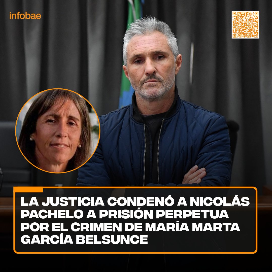 La Justicia condenó a Nicolás Pachelo a prisión perpetua por el crimen de María Marta García Belsunce bit.ly/4cCwYQH