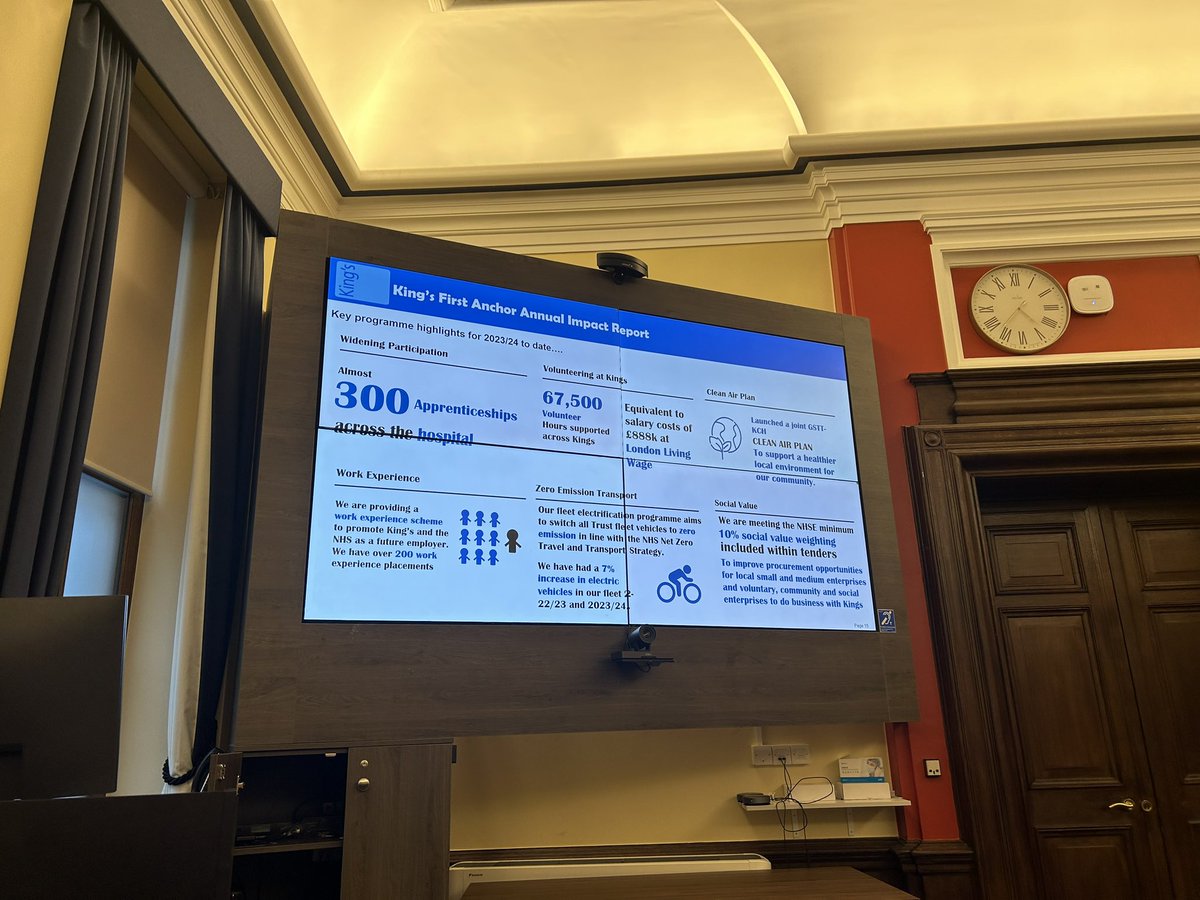 Hearing about the @KingsCollegeNHS #NHSanchor approach from @BJ_Thompson1 - important to start with the mission and objectives. Great to see the progress being made @NHSEnglandLDN @UCLPartners @DrDominiqueAllw