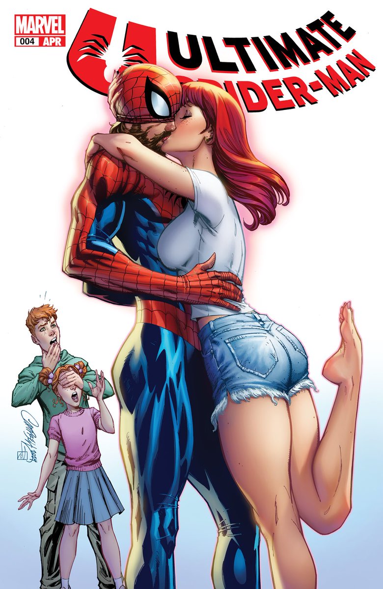 🕷️❤️The 2nd reveal of my brand new Ultimate SPIDER-MAN #4 reimagines is ASM # 606. This cover’s gag pretty much designed itself. This Ultimate SPIDER-MAN #4 cover (& 2 others) all go on sale EXCLUSIVELY at jscottcampbell.com THIS Saturday morning, Mar 30!