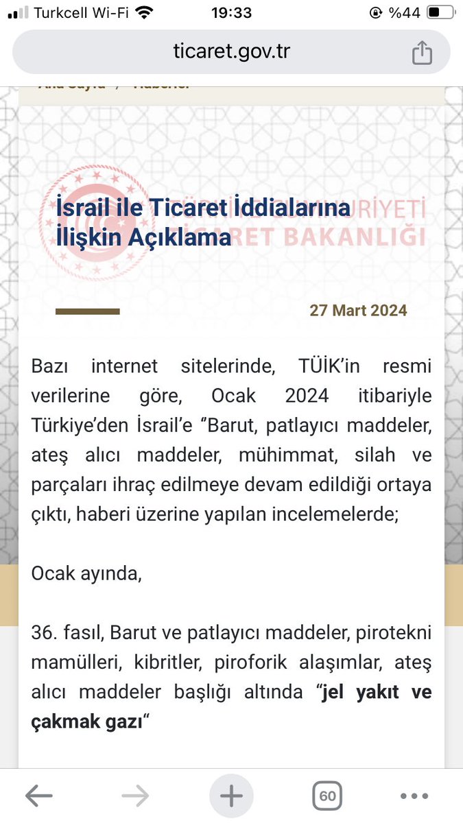 #Emekli31MarttaTarihYazacak İktidarın İsrail’e silah parçaları gönderdiği ORTAYA çıktı ne diyorsunuz troller ‼️👇👇👇#TamYolİleri….