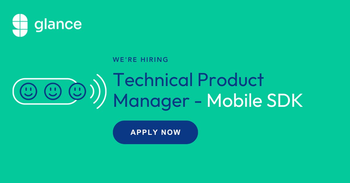 Passionate about mobile development and fostering exceptional developer experiences? Join the Glance team as a Technical #ProductManager for our #MobileSDK! 🚀

Apply today: hubs.la/Q02qXCNm0

#GuidedCX #NowHiring #BostonTech