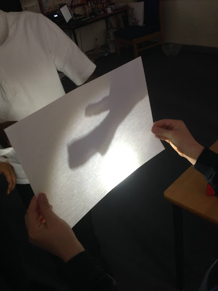 We loved learning more about shadows in Science this week.  We discovered that shadows can change size and position based on the distance of the object from the light source and how the light source is angled.  We demonstrated this with shadow puppets! #gbs4science <a href="/GilesBrookSCH/">Giles Brook School</a>