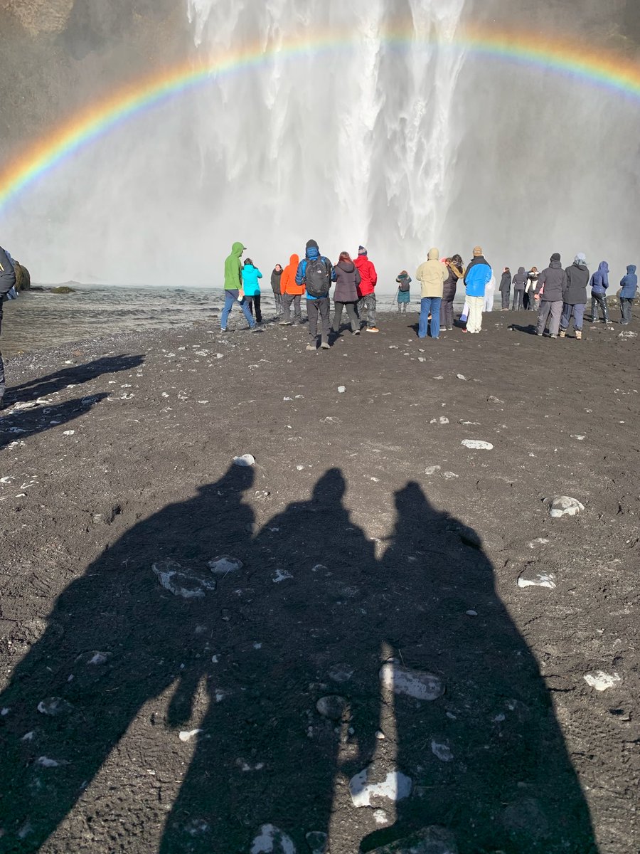 GeographySTAHS's tweet photo. We then journeyed to the stunning Skogafoss waterfall #waterfalls #rainbows https://t.co/af0ozYxvpb
