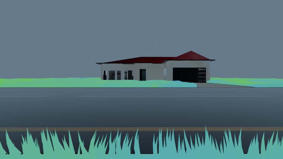 BrandonSJamiso1's tweet photo. A house I have been working on. Still need to do actual texture and not just have placeholders on everything. #Blender #3dart https://t.co/v1I2UgA9UD