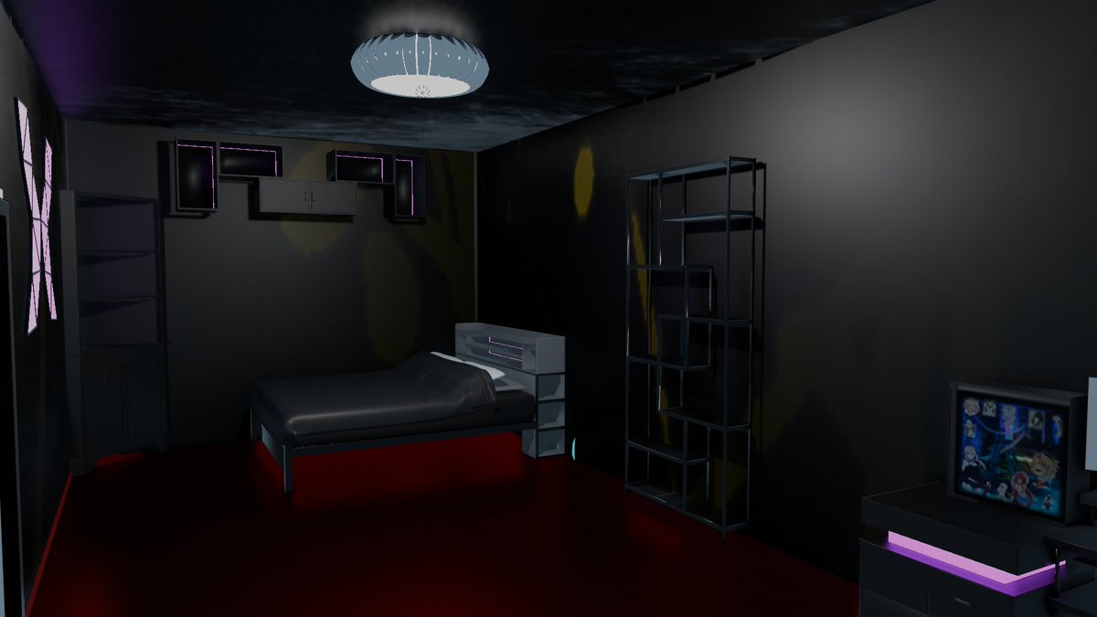 BrandonSJamiso1's tweet photo. A house I have been working on. Still need to do actual texture and not just have placeholders on everything. #Blender #3dart https://t.co/v1I2UgA9UD