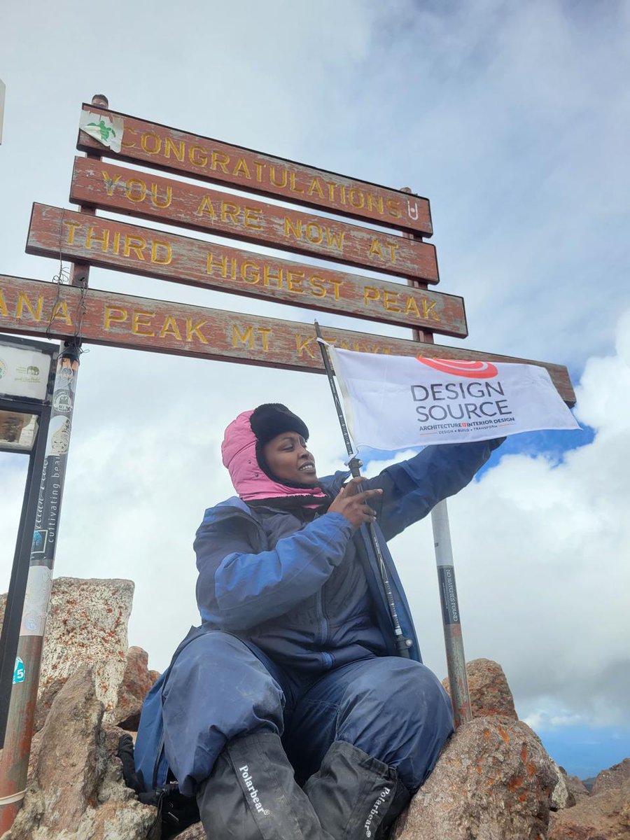 As Women’s Month draws to a close, we'd like to celebrate our very own Susan for her fearless spirit, hiking up Mount Kenya and proudly raising the Design Source flag to new heights Here's to her spirit of adventure and determination, inspiring us all to reach for new summits.