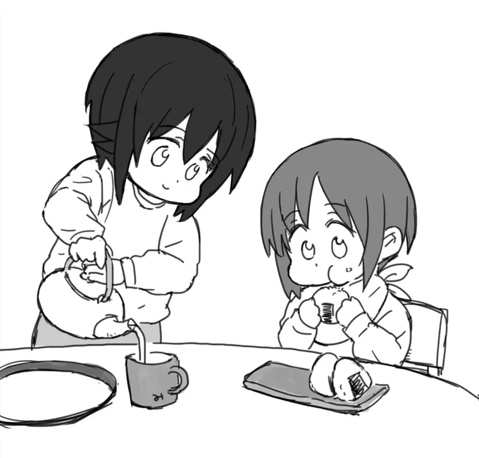 妹を気遣う姉 