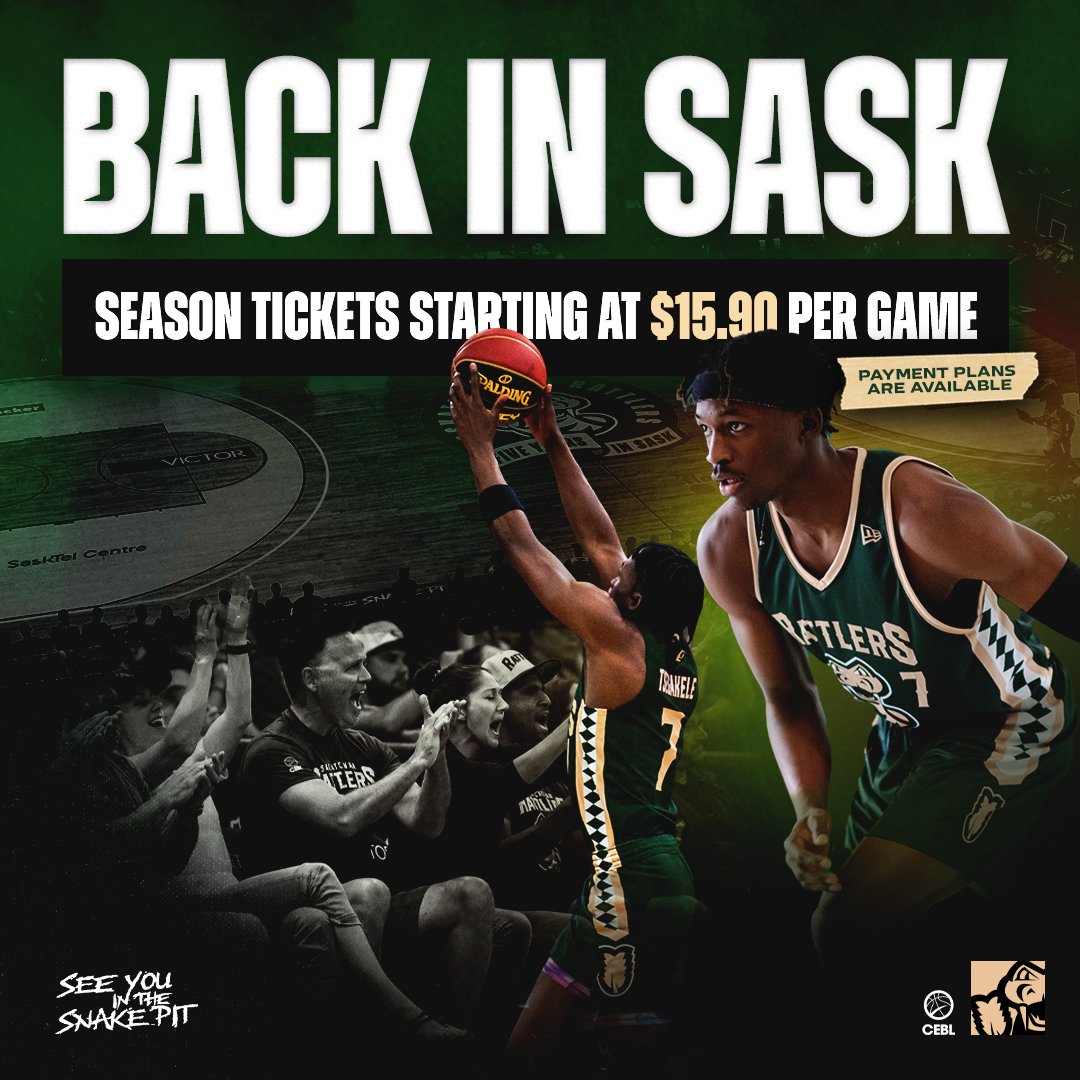 Season starts May 22nd!
Secure your seats at <a href="/SaskTelCtr/">SaskTel Centre</a>!⁣⁣⁣⁣⁣⁣

A ton of perks to being a Season Ticket Member! 

Visit therattlers.ca/tickets⁣⁣⁣⁣⁣⁣
or/ tickets@therattlers.ca, 306.244.2181

*payment plans are available

#FearTheFang | #LetsBall