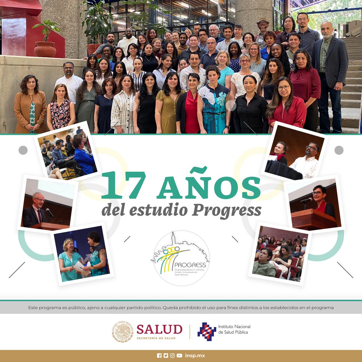 inspmx's tweet photo. La cohorte PROGRESS, que cumplió 17 años, estudia el efecto que factores sociales y ambientales tienen sobre la salud infantil y materna.

Especialistas se dieron cita en el INSP para participar en su reunión 2024. 

Consulta: https://t.co/D9jCNI6lzC https://t.co/hd8KlK5uLw