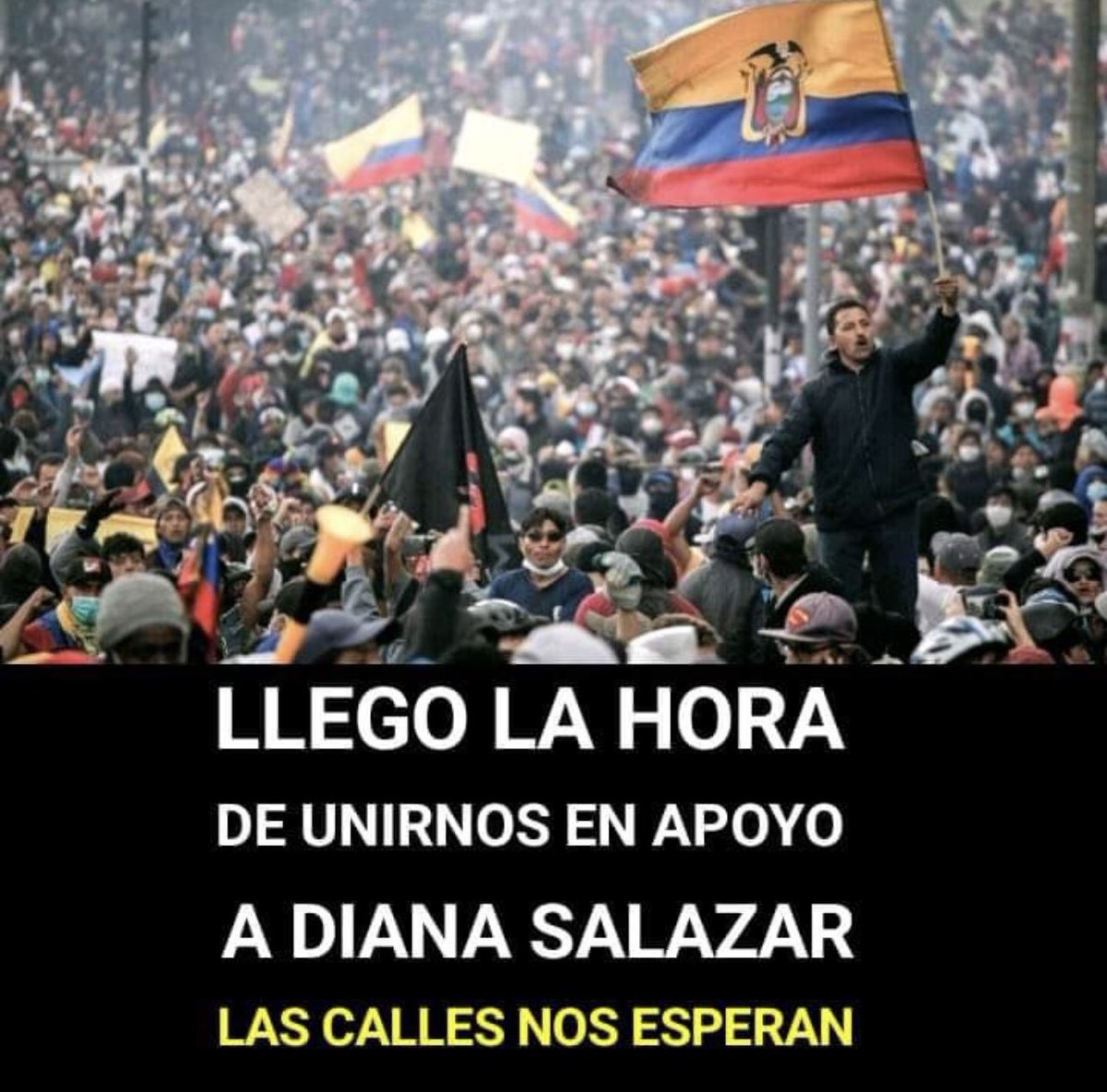 🔴 URGENTE: ¡APOYO MASIVO PARA DIANA SALAZAR! 📢 Nos reuniremos en el Parque El Arbolito, Ciudad de Quito, este Miércoles 27 de Marzo, a las 3 PM. ¡Es momento de unirnos como nación! 🇪🇨 Comparte este mensaje con tus familiares, amigos y en todos tus grupos ✊