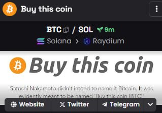 BuythiscoinSol's tweet photo. Dexscreener updated.

$BTC https://t.co/5fzQ5VsXid