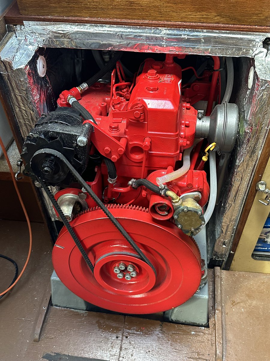 SBMarineEng's tweet photo. Oil leak sorted out today over on the Medway on this little #Bukh #marinediesel a very solidly built engine, mainly used in commercial lifeboats and small yachts. Very reliable units. https://t.co/1LkOV24EfS