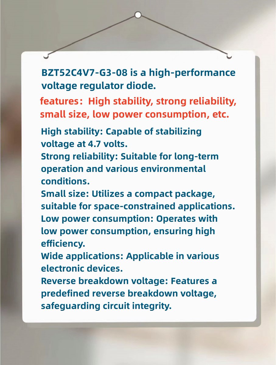 calycomponents's tweet photo. The newly arrived voltage regulator diode, model BZT52C4V7-G3-08, brand VISHAY. For more information about our products, please visit our company https://t.co/b5UPiZz55u
#VISHAY #diode #electronically #electroniccomponent #Component #Electronic https://t.co/Jvx3PJnHu3