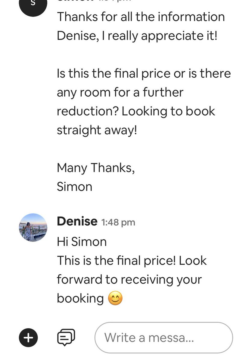 bigdindxb's tweet photo. No Simon. You cannot get a further reduction!! 😒 https://t.co/M1OO715FDV