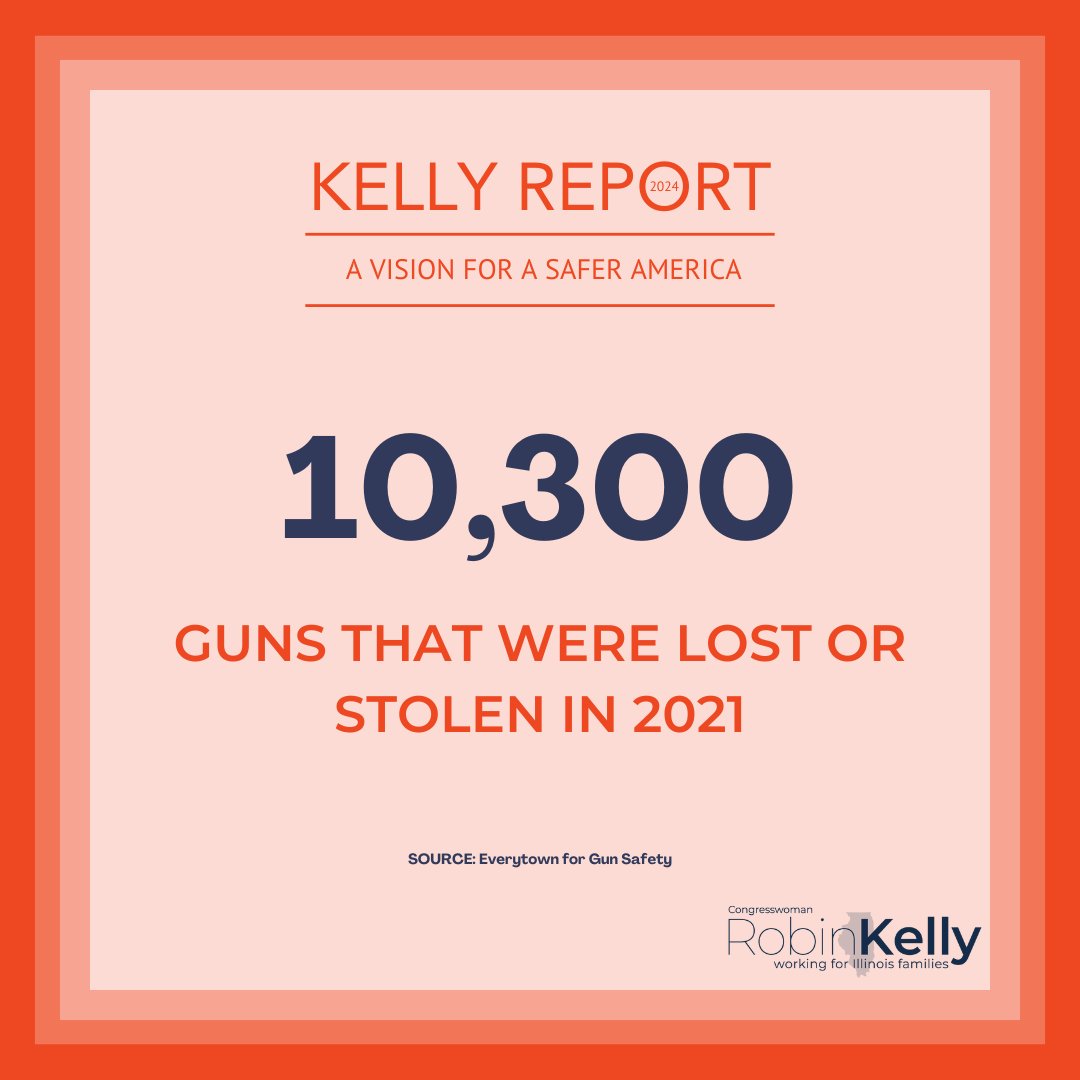 In 2021, over 10,300 guns were lost or stolen in the United States. My #KellyReport examines the dangers these weapons pose to our communities.