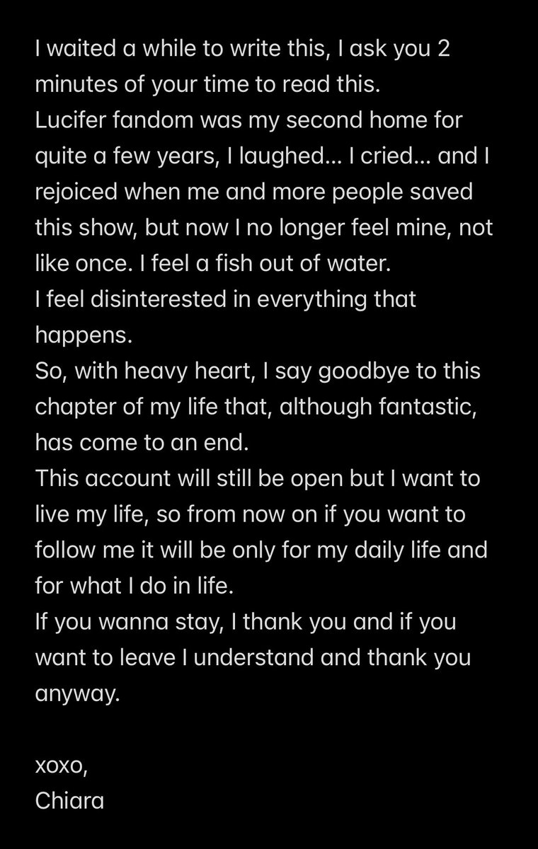 chiarafer24's tweet photo. A message from me to all of you. ๐ https://t.co/Z9ZiRQKHe6
